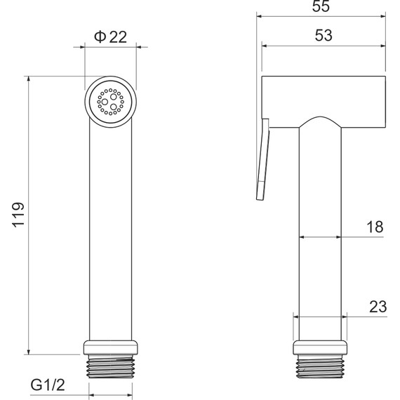 Гигиенический душ Aquatek AQ2057BGM, чёрный хром шлифованный фото 4