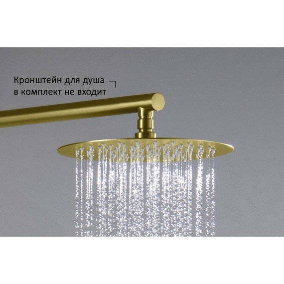 Верхний душ Aquatek 250x250 AQ2073BG, золото шлифованное фото 5