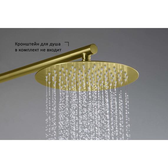 Верхний душ Aquatek 250x250 AQ2073BG, золото шлифованное фото 6