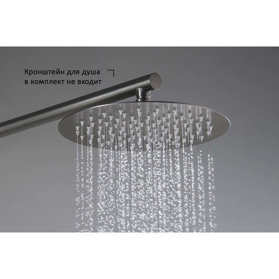 Верхний душ Aquatek 250x250 AQ2073BGM, оружейная сталь фото 6