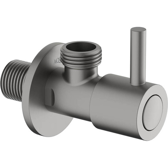 Вентиль угловой Aquatek AQ2451BGM, чёрный хром шлифованный - 2 Вентиль угловой Aquatek AQ2451BGM, чёрный хром шлифованный фото 2