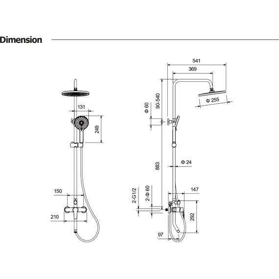 Душевая стойка Aquatek Лугано AQ2740CR - 13 Душевая стойка Aquatek Лугано AQ2740CR фото 13