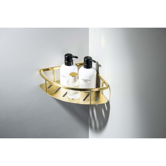 Полка угловая Aquatek AQ4926BG, цвет золото шлифованное - 4 Полка угловая Aquatek AQ4926BG, цвет золото шлифованное фото 4