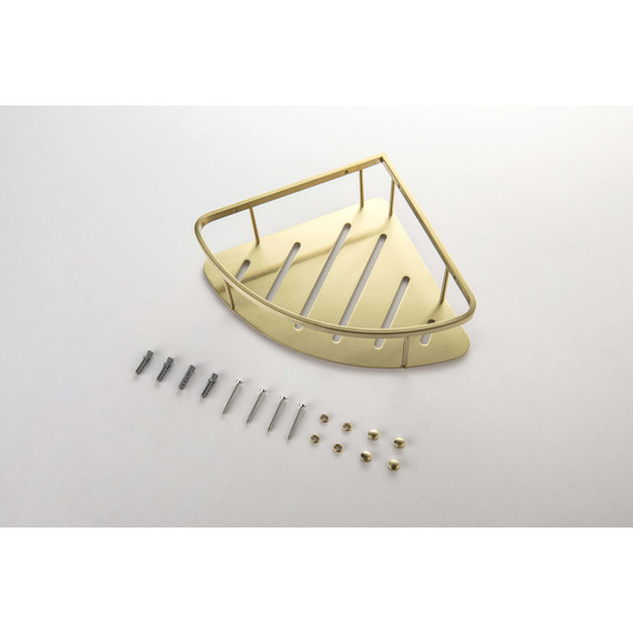 Полка угловая Aquatek AQ4926BG, цвет золото шлифованное - 5 Полка угловая Aquatek AQ4926BG, цвет золото шлифованное фото 5