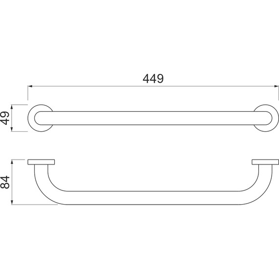 Поручень для ванны Aquatek 45 см AQ4995BG, цвет золото шлифованное фото 7