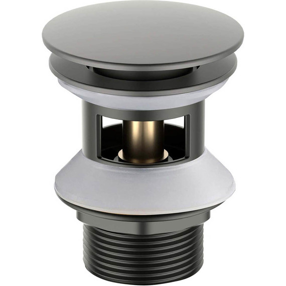 Донный клапан Aquatek AQ6002BGM, чёрный хром шлифованный - 2 Донный клапан Aquatek AQ6002BGM, чёрный хром шлифованный фото 2