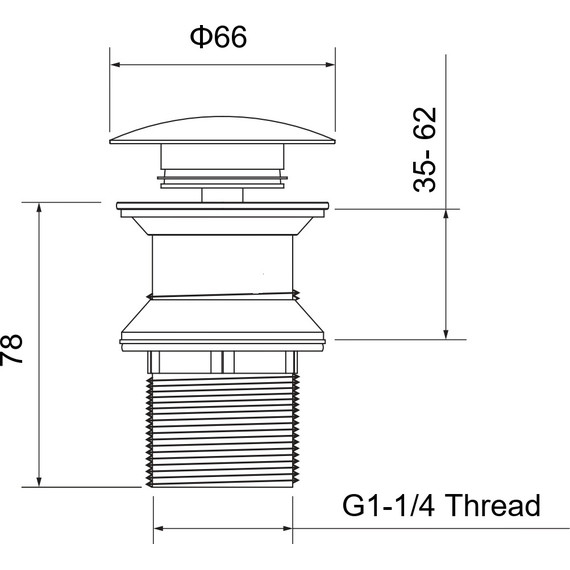 Донный клапан Aquatek AQ6003BGM, чёрный хром шлифованный - 3 Донный клапан Aquatek AQ6003BGM, чёрный хром шлифованный фото 3
