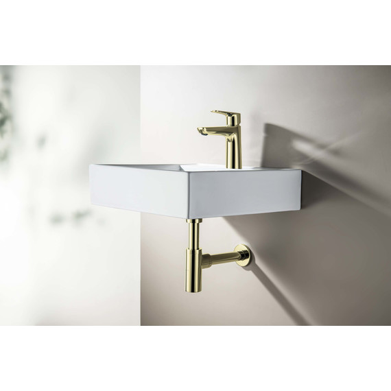 Сифон для умывальника Aquatek AQ6012PG, золото полированное фото 3