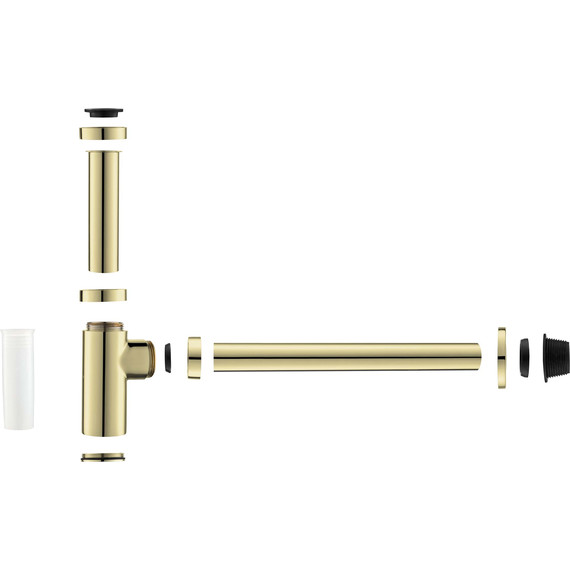 Сифон для умывальника Aquatek AQ6012PG, золото полированное фото 5