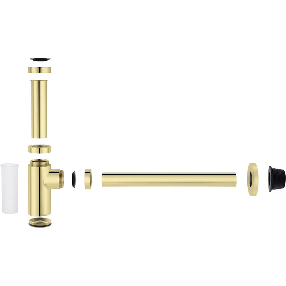 Сифон для умывальника Aquatek AQ6012PG, золото полированное фото 6