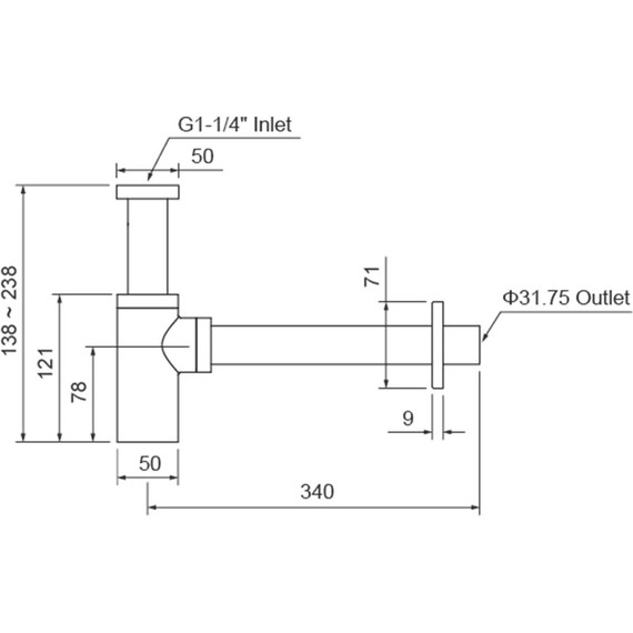 Сифон для умывальника Aquatek AQ6012PG, золото полированное фото 8