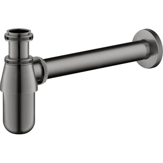 Сифон для умывальника Aquatek AQ6014BGM, чёрный хром шлифованный фото 2