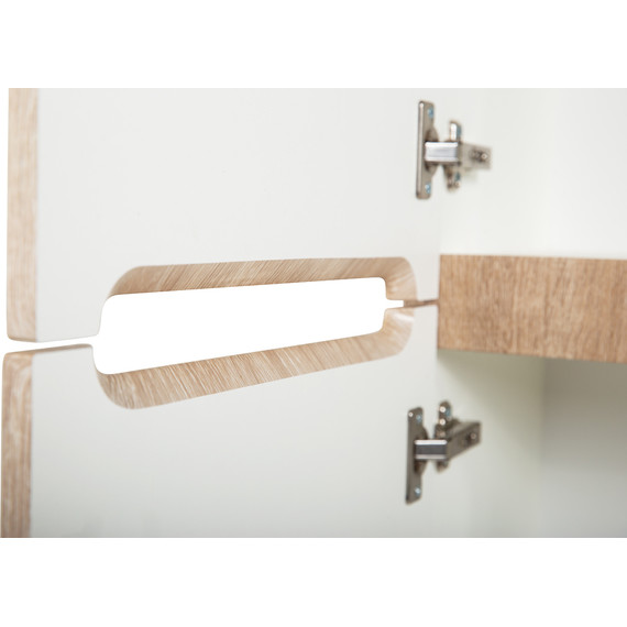 Пенал подвесной BelBagno ETNA-1500-2A-SC-WO-P-L 40 см, левый, Rovere Bianco фото 4