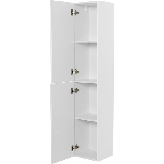 Пенал подвесной BelBagno AURORA-1600-2A-SC-BO-P-L 35 см, левый, Bianco Opaco фото 3