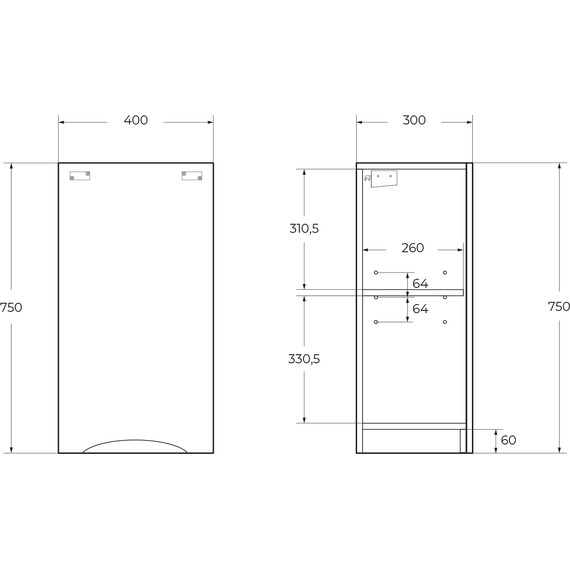 Шкаф подвесной BelBagno FLY-MARINO-750-1A-SC-BL-P-L 40 см, левый, Bianco Lucido - 8 Шкаф подвесной BelBagno FLY-MARINO-750-1A-SC-BL-P-L 40 см, левый, Bianco Lucido фото 8