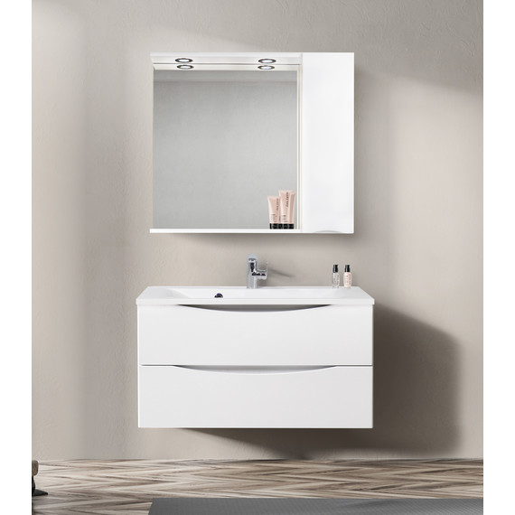 Зеркало-шкаф BelBagno 90 см MARINO-SPC-900/750-1A-BL-P-R, Bianco Lucido - 13 Зеркало-шкаф BelBagno 90 см MARINO-SPC-900/750-1A-BL-P-R, Bianco Lucido фото 13