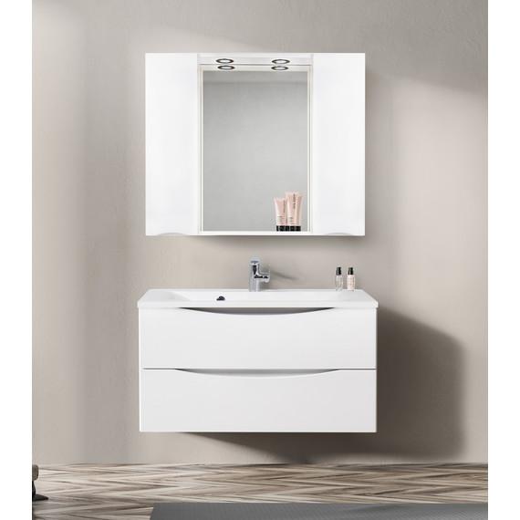 Зеркало-шкаф BelBagno 100 см MARINO-SPC-1000/750-2A-BL-P, Bianco Lucido - 7 Зеркало-шкаф BelBagno 100 см MARINO-SPC-1000/750-2A-BL-P, Bianco Lucido фото 7