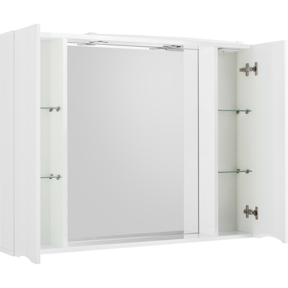 Зеркало-шкаф BelBagno 100 см MARINO-SPC-1000/750-2A-BL-P, Bianco Lucido - 3 Зеркало-шкаф BelBagno 100 см MARINO-SPC-1000/750-2A-BL-P, Bianco Lucido фото 3