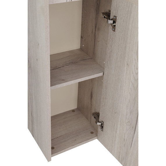 Пенал подвесной BelBagno KRAFT-1600-2A-SC-RGB-L 33 см, Rovere Galifax Bianco фото 4