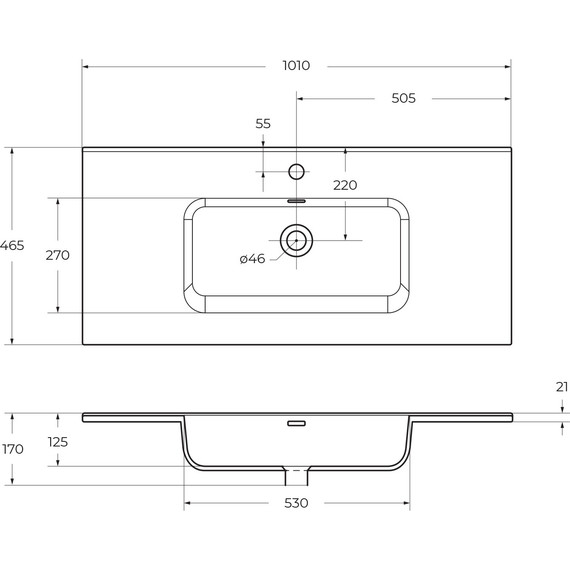 Раковина мебельная керамическая BelBagno BB1000ETL фото 3