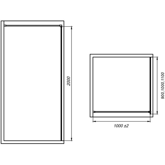 Душевая перегородка Mirsant Walk in 90 см с аксессуарами (стекло 8 мм) хром/матовое - 5 Душевая перегородка Mirsant Walk in 90 см с аксессуарами (стекло 8 мм) хром/матовое фото 5