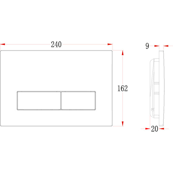 Кнопка смыва Veconi Flush FLV1-W, белый глянцевый фото 2