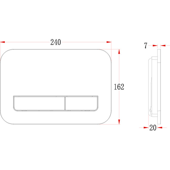 Кнопка смыва Veconi Flush FLV12-C, хром глянцевый фото 2