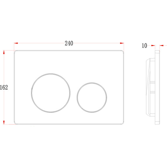 Кнопка смыва Veconi Flush FLV2-G, золото брашинг фото 2