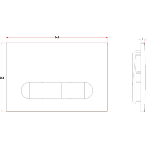 Кнопка смыва Veconi Flush FLV3-B, чёрный матовый фото 2