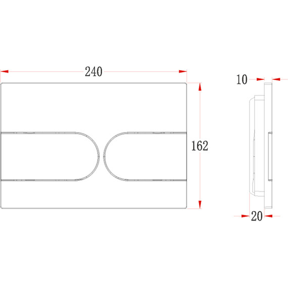 Кнопка смыва Veconi Flush FLV6-W, белый глянцевый фото 2