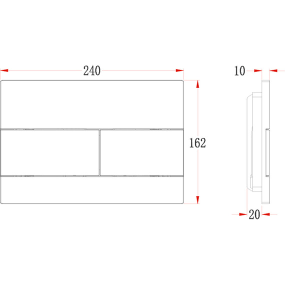 Кнопка смыва Veconi Flush FLV7-W, белый глянцевый фото 2