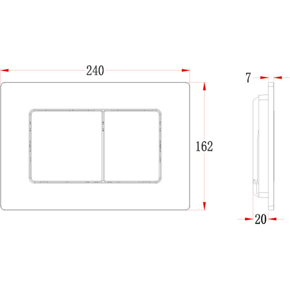 Кнопка смыва Veconi Flush FLV8-W, белый глянцевый фото 2
