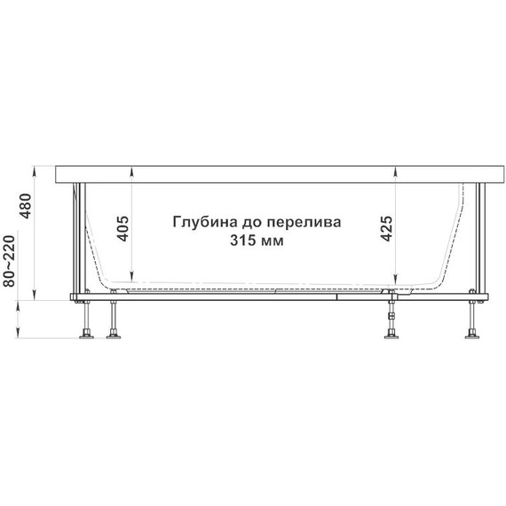 Ванна акриловая Bas Сагра 160x90 L фото 7