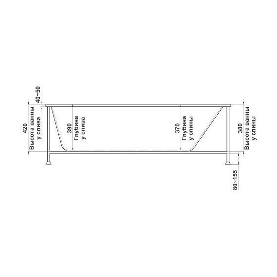 Ванна акриловая Bas Амур 170x70 - 10 Ванна акриловая Bas Амур 170x70 фото 10