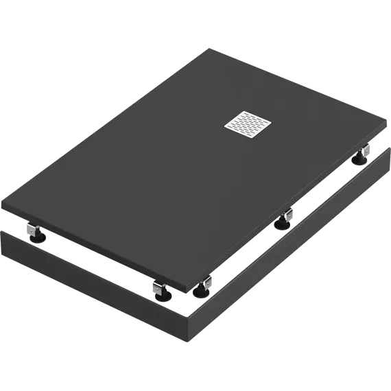 Каменный поддон Bas Essentia 120x90 см, чёрный - 3 Каменный поддон Bas Essentia 120x90 см, чёрный фото 3