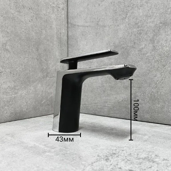 Смеситель для раковины Haiba HB10548-7, черный/хром - 5 Смеситель для раковины Haiba HB10548-7, черный/хром фото 5