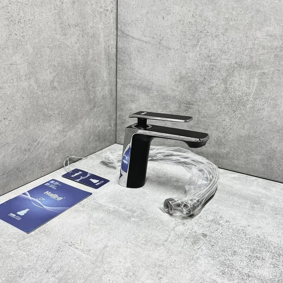 Смеситель для раковины Haiba HB10548-7, черный/хром - 2 Смеситель для раковины Haiba HB10548-7, черный/хром фото 2