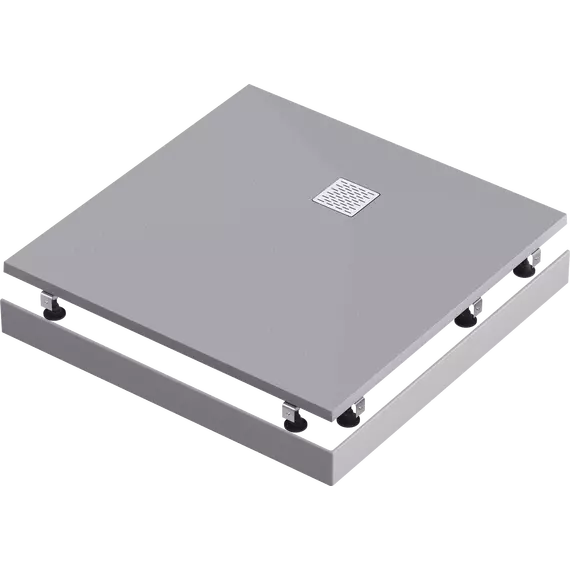 Каменный поддон Bas Essentia 100x100 см, графит (квадратный) фото 3