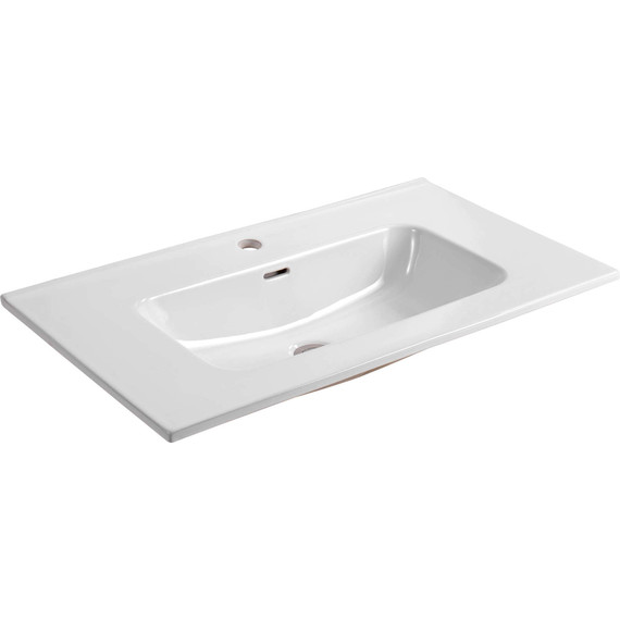 Тумба подвесная с раковиной-столешницей Aquatek 80 см AQ77080-LG, серый туман фото 6