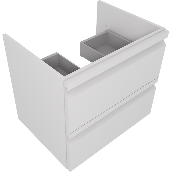 Тумба подвесная с раковиной Aquatek 60 см AQ77060-MW, белый матовый фото 3