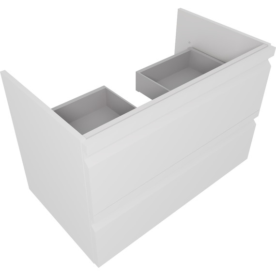 Тумба подвесная с раковиной-столешницей Aquatek 80 см AQ77080-MW, белый матовый фото 3