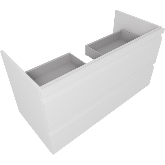 Тумба подвесная с раковиной-столешницей Aquatek 100 см AQ77100-MW, белый матовый фото 3