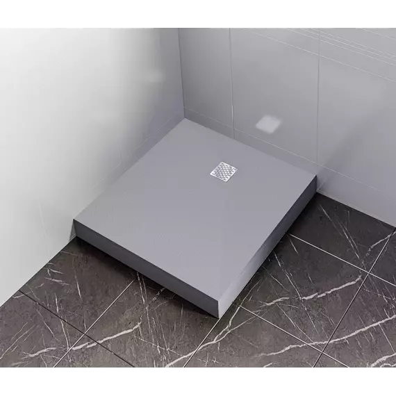 Каменный поддон Bas Essentia 100x100 см, графит (квадратный) фото 5