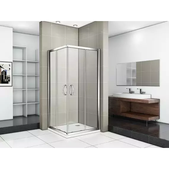 Душевое ограждение Bas Infinity CR-120-90-C-CH 120x90 см, хром/прозрачное фото 