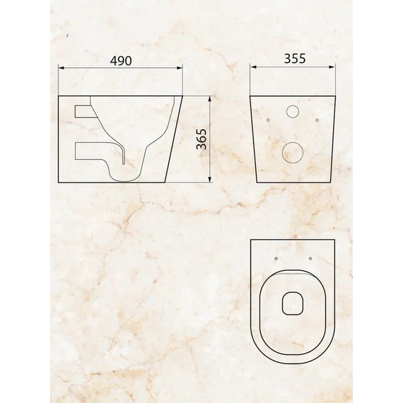Унитаз подвесной безободковый Sintesi Balti SIN-TS-BLT-172 с крышкой микролифт (система смыва Торнадо) - 16 Унитаз подвесной безободковый Sintesi Balti SIN-TS-BLT-172 с крышкой микролифт (система смыва Торнадо) фото 16