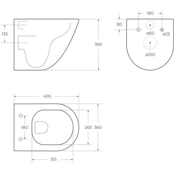 Унитаз подвесной безободковый Sintesi Ellipse SIN-TS-ELL-153 с крышкой микролифт (система смыва Торнадо) фото 9