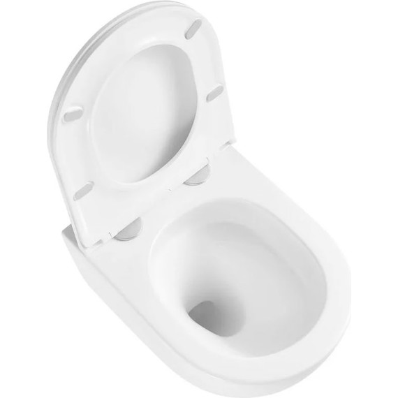 Унитаз подвесной безободковый Sintesi Ellipse SIN-TS-ELL-153 с крышкой микролифт (система смыва Торнадо) фото 6