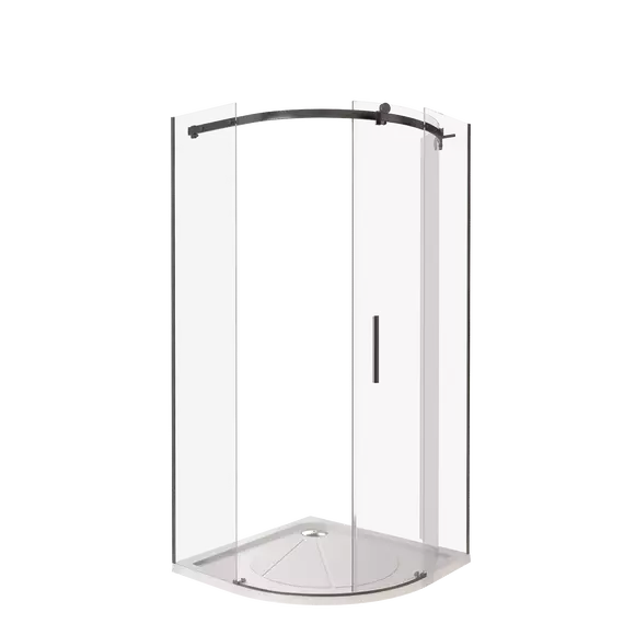 Душевое ограждение Bas Galaxy R-100-C-B 100x100 см, чёрный/прозрачное фото 3