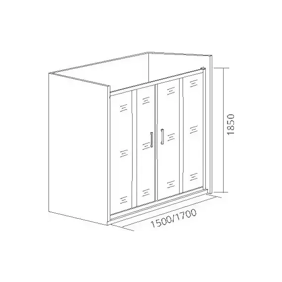 Душевая дверь Bas Latte WTW-TD-150-C-WE 150 см, хром/прозрачное - 4 Душевая дверь Bas Latte WTW-TD-150-C-WE 150 см, хром/прозрачное фото 4