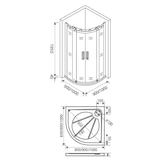 Душевое ограждение Bas Galaxy R-TD-90-C-B 90x90 см, чёрный/прозрачное - 4 Душевое ограждение Bas Galaxy R-TD-90-C-B 90x90 см, чёрный/прозрачное фото 4